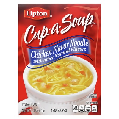 Soup Secrets Lipton Cup-a-soup Instant Soup Chicken Noodle 4 Count For