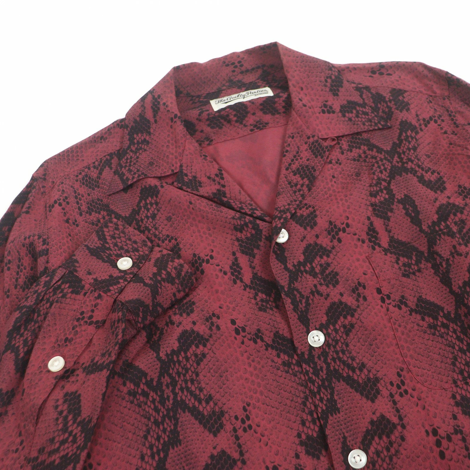 WACKO MARIA Python Pattern Long Sleeve Open Colla… - image 2