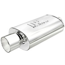 Two Magnaflow Mufflers With Tip 2.25 Inlet4 Outlet Stainless Polished 148322