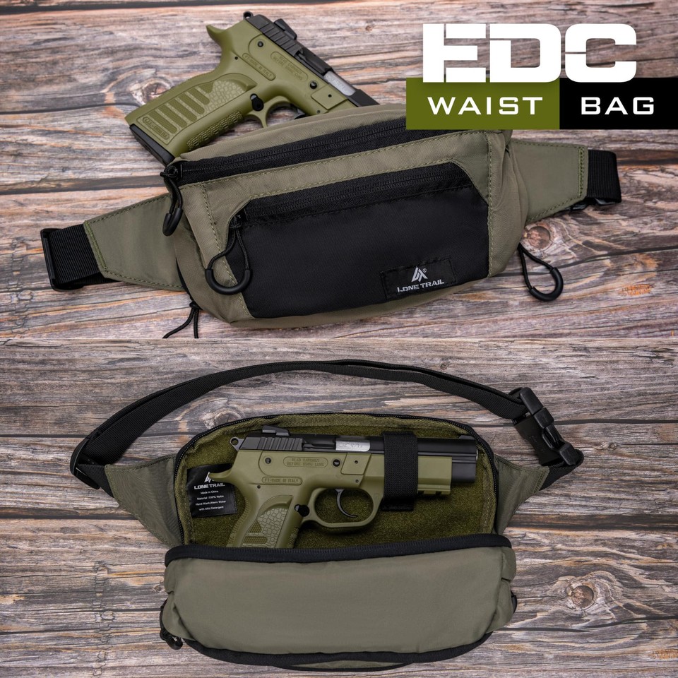 Concealed Carry Fanny Pack for Men CCW waist Bag Compact and Subcompact ...