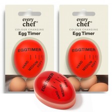 2pk Colour Changing Egg Timer Kitchen Cook Heat Soft Medium Hard Boiled Useful
