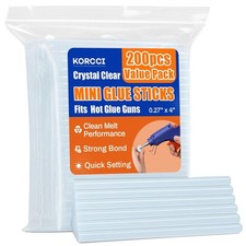 200 Pack Mini Hot Glue Sticks, 0.27" Diameter x 4" Length,All Temperature Cle... 0.10 per gallon