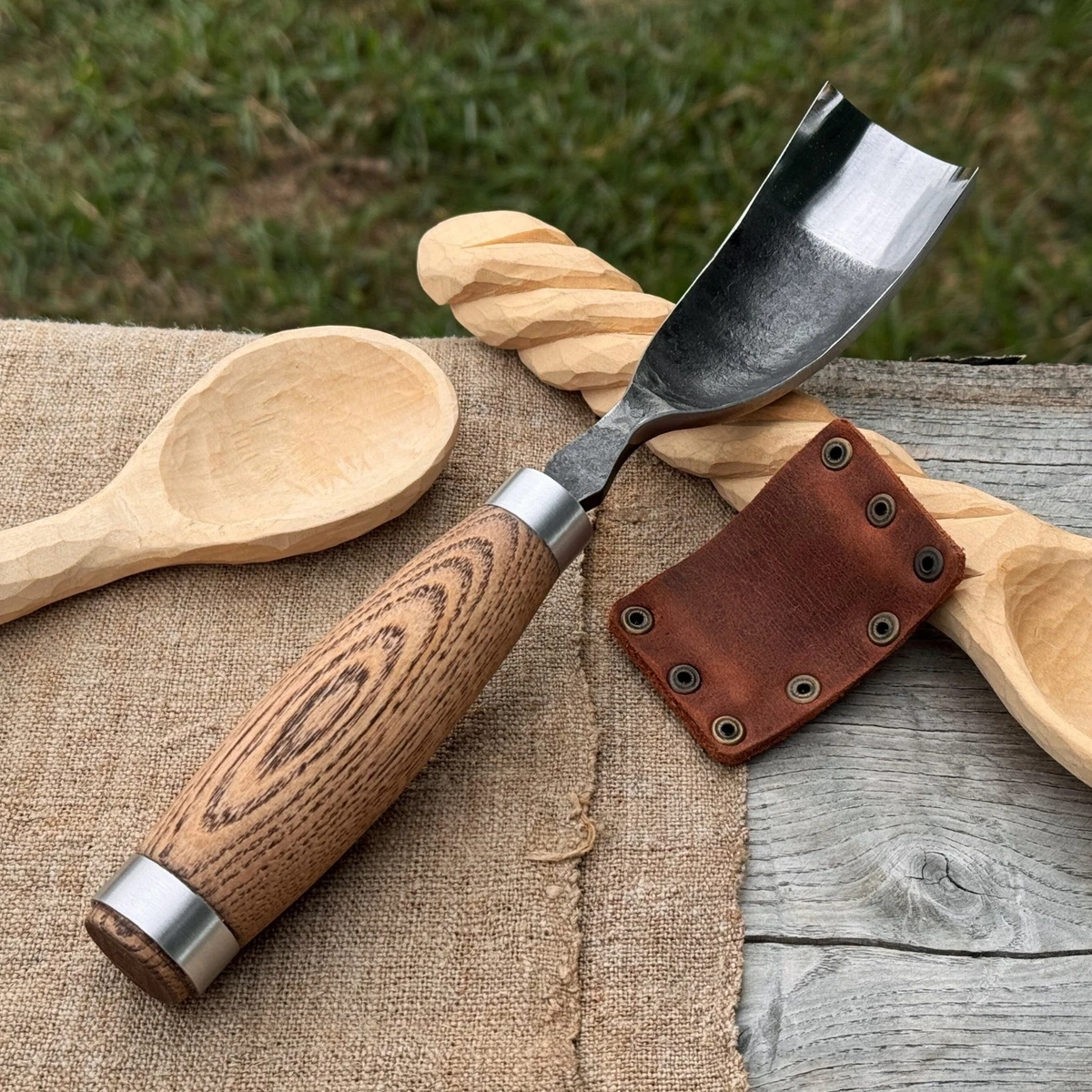 Set Di 8 Scalpelli Per Intaglio Legno A V - 1.5-8 Mm - Manico In Legno, Lama In Acciaio Al Carbonio, Ideali Per Scolpire, Linoleum, Argilla E Zucche Di Halloween