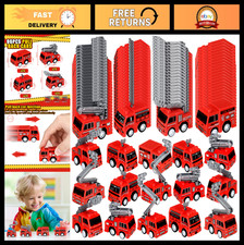 96 Pcs Mini Pullback Fire Truck Toys - Plastic Fire Engines  Fireman Party Favo