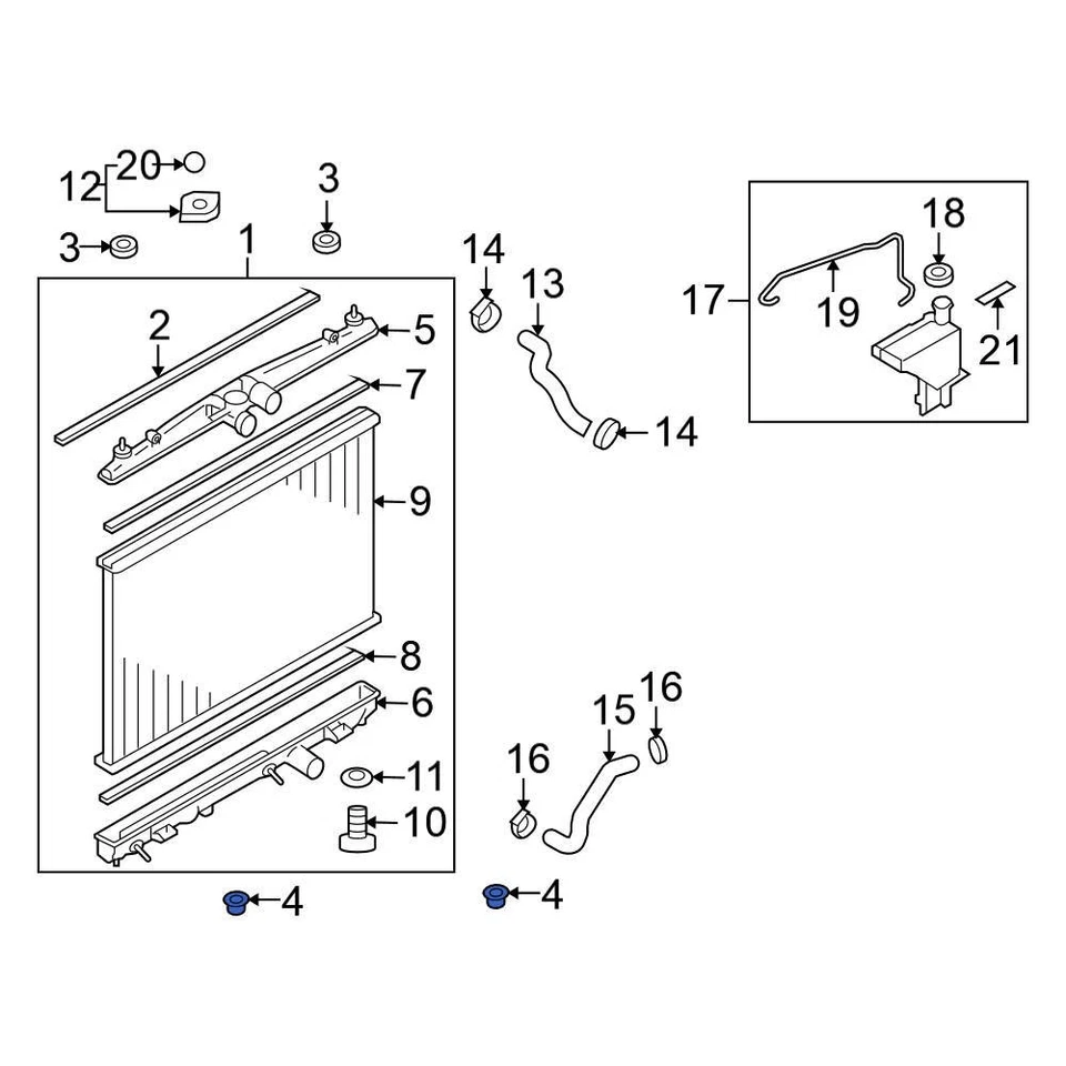 For Nissan Sentra 2017-2019 Nissan 21507AU400 Lower Intercooler Insulator Foto 3 de 4