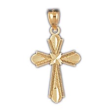 Cross Charm Pendant 14k Gold