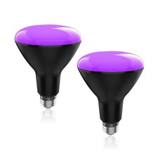 LED UV Black Light Bulbs 15W 100w 2 Count Pack of 1 ,