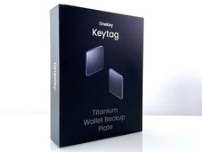 OneKey KeyTag Crypto Seed Storage Titanium Backup Plate (2pcs with Punch Tool) 