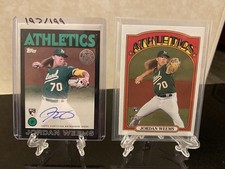 2021 Topps Auto Baseball Jordan Weems 197/199 Set Oakland Athletics 1986