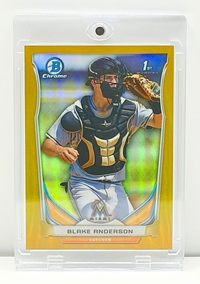  BLAKE ANDERSON 2014 BOWMAN CHROME GOLD REFRACTOR SSP 33/50 PARALLEL 
