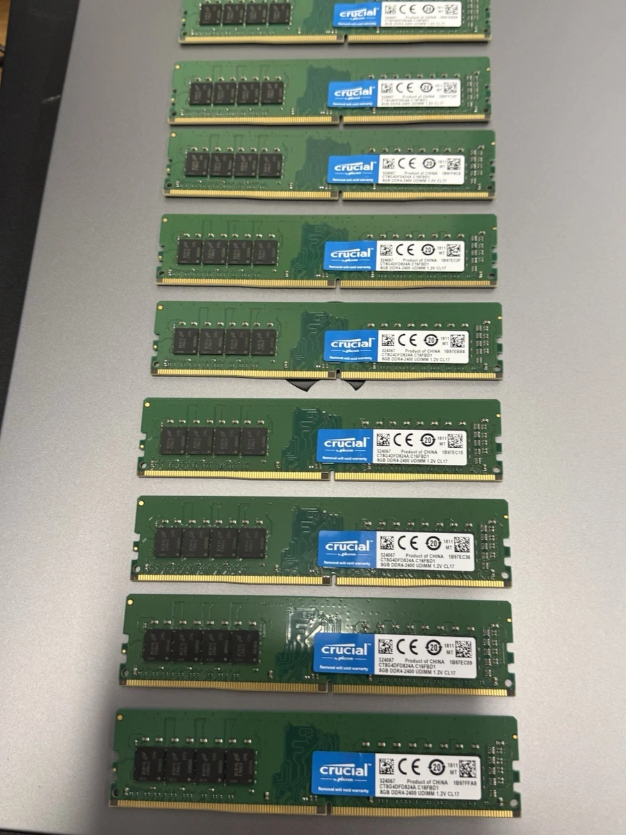 25+ Crucial DDR4 SDRAM 8 GB Capacity per Module Memory (RAM) for