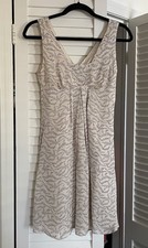 Marc by Marc Jacobs Ivory Black Geometric Silk Chiffon A-Line Dress Size 0