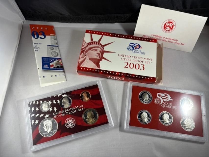2003-S 90% Silver Proof Set United States Mint 1.338 ounce