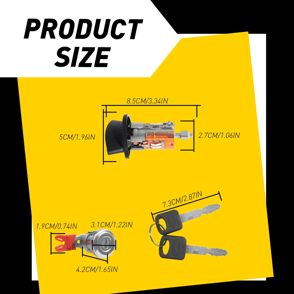 703369 Juego de cilindro de encendido y cerradura de 4 puertas para Econoline Ford Van E150 E250 E350 Foto 4 de 4