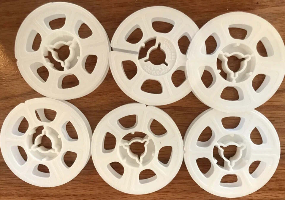 Carretes de película de película de plástico blanco SUPER-8 50 pies - Paquete de 6 carretes súper 8 mm TOTALMENTE NUEVOS Foto 4 de 4