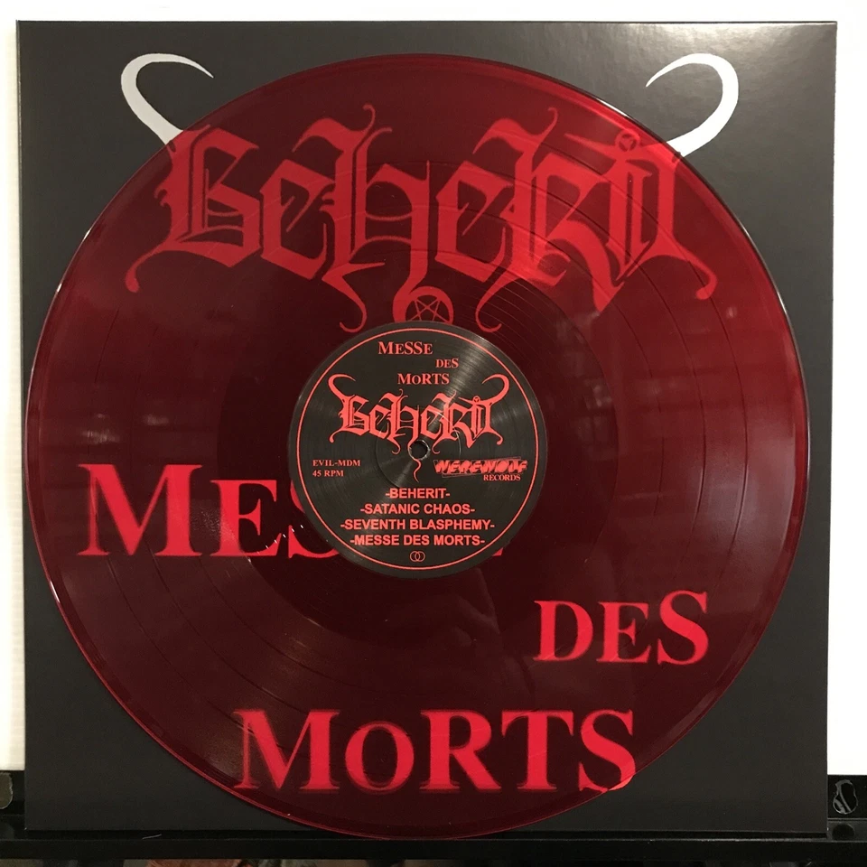 Beherit – Messe Des Morts EP 2023 Werewolf Records – EVIL-MDM [RED VINYL] - Image 4 of 4