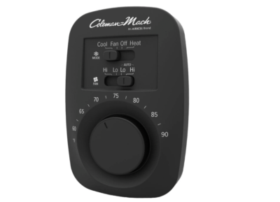 #ad Coleman 9420 351 Heat Cool Wall Thermostat Analog Black Fast Shipping $46.21