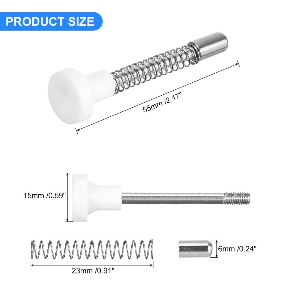Plunger Latches 6x55mm/0.24x2.17" Steel SpringLoaded Bolt Plunger