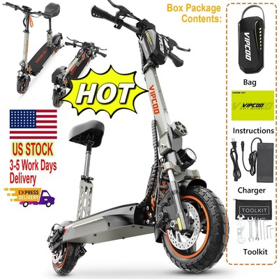 Electric Scooter 700W 28MPH 19Miles 10'' Folding Commute Pro eScooter Fast Speed