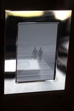 Neuer flacher versilberter Fotorahmen breit♥Bilderrahmen♥ in 3 Größen erhältlich