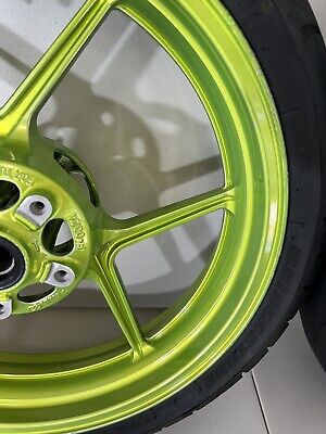 09 10 11 12 Kawasaki Zx6r Zx600 Front Rear Wheel Rim Set OEM 09 10 11 12 Kawasaki Zx6r Zx600 Front Rear Wheel Rim Set OEM