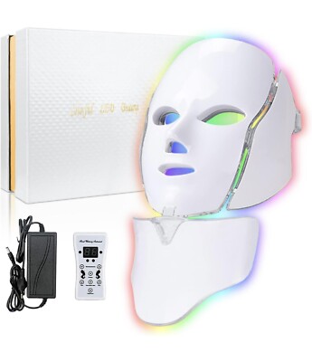 Blue Red Light Therapy Mask for 7 Colors LED Face Mask at Home Light Therapy