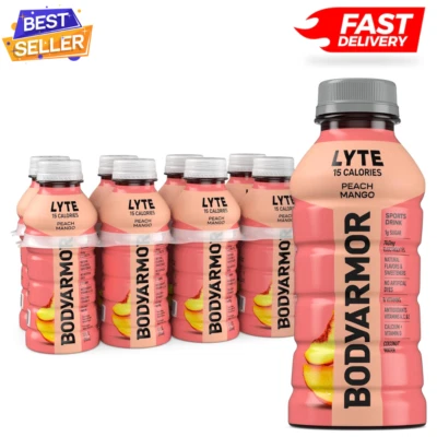 BODYARMOR LYTE Sports Drink Low-Calorie, Peach Mango, 12 Fl Oz (Pack of 8)