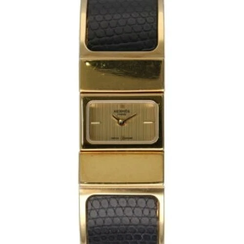 HERMÈS HERMES Roque L01 201 Orologio da Cinturino Vintage Donna Oro USA dalppone