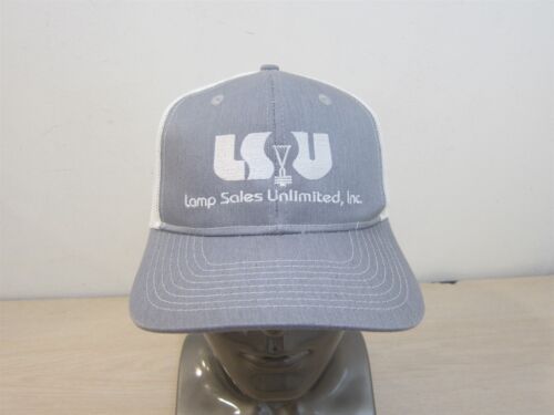 LAMP SALES UNLIMITED ADJUSTABLE SNAPBACK TRUCKER/MESH HAT/CAP, GRAY, FREE S&H - Picture 1 of 11