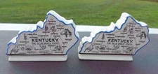 Vintage Kentucky Shaped Salt & Pepper Shakers 