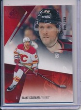 BLAKE COLEMAN 2023-24 UPPER DECK SP GAME USED 199/233 -K