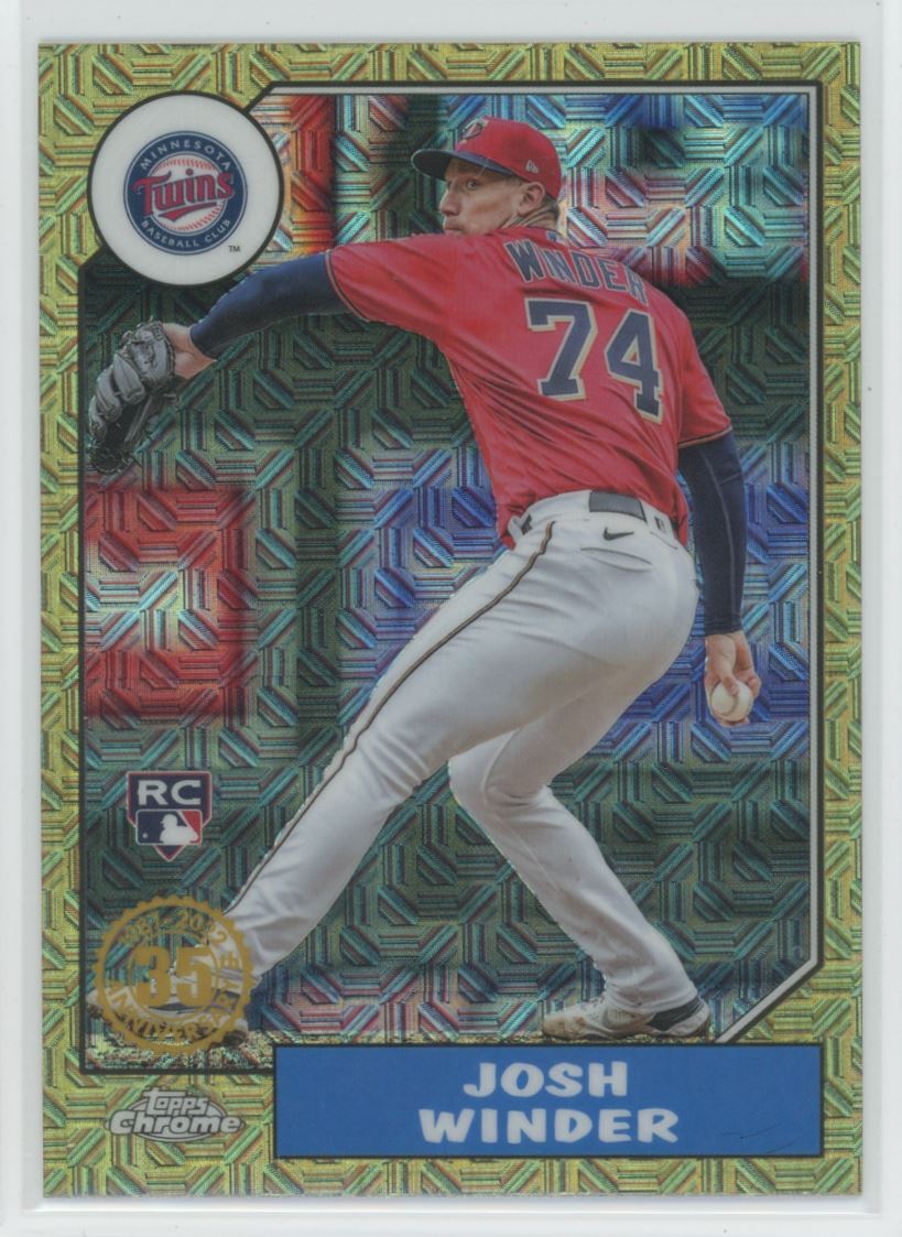 2022 Topps Update 1987 Chrome Silver Pack Josh Winder RC Minnesota Twins