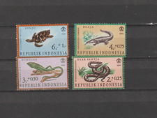 Serpientes-Reptiles -Juego Completo-Mnh-Indonesia-1966-EXCELENTE