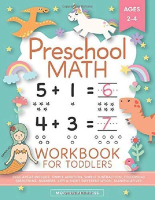 Preschool Math Workbook for Toddlers Ages 2-4: Beginner Math Preschool Learning