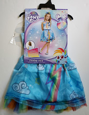 My Little Pony Halloween Costume Rainbow Dash Dress Headpiece Wings 4-6x NWT