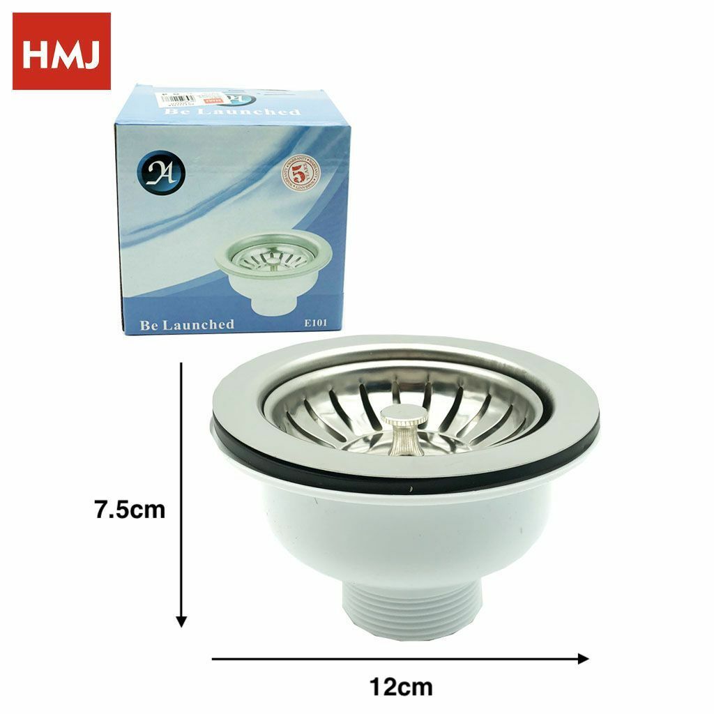 Tappo Scarico Filtro Per Lavello Cucina In Acciaio Inox – Doppia Funzione Tappo/colino, Diametro 78 Mm Per Foro UK - 2