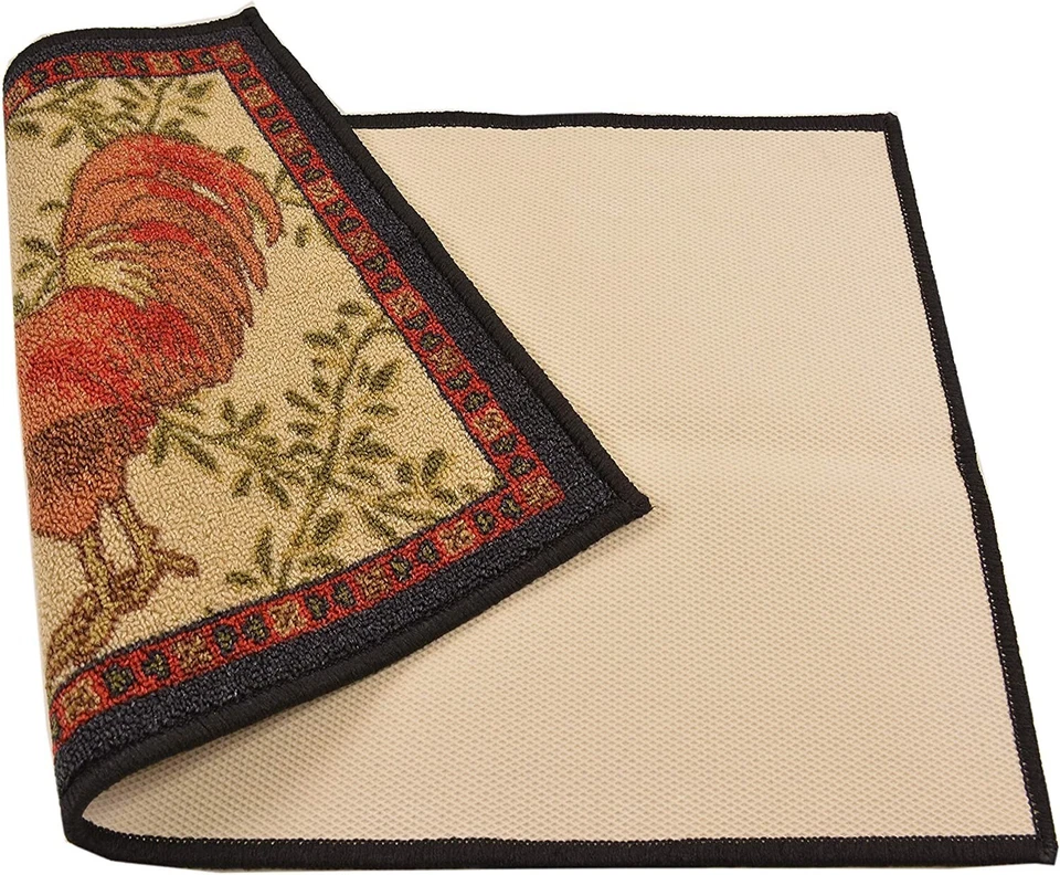 Alfombrilla antibacteriana lavable estilo rural diseño gallo antideslizante para puerta Foto 3 de 4
