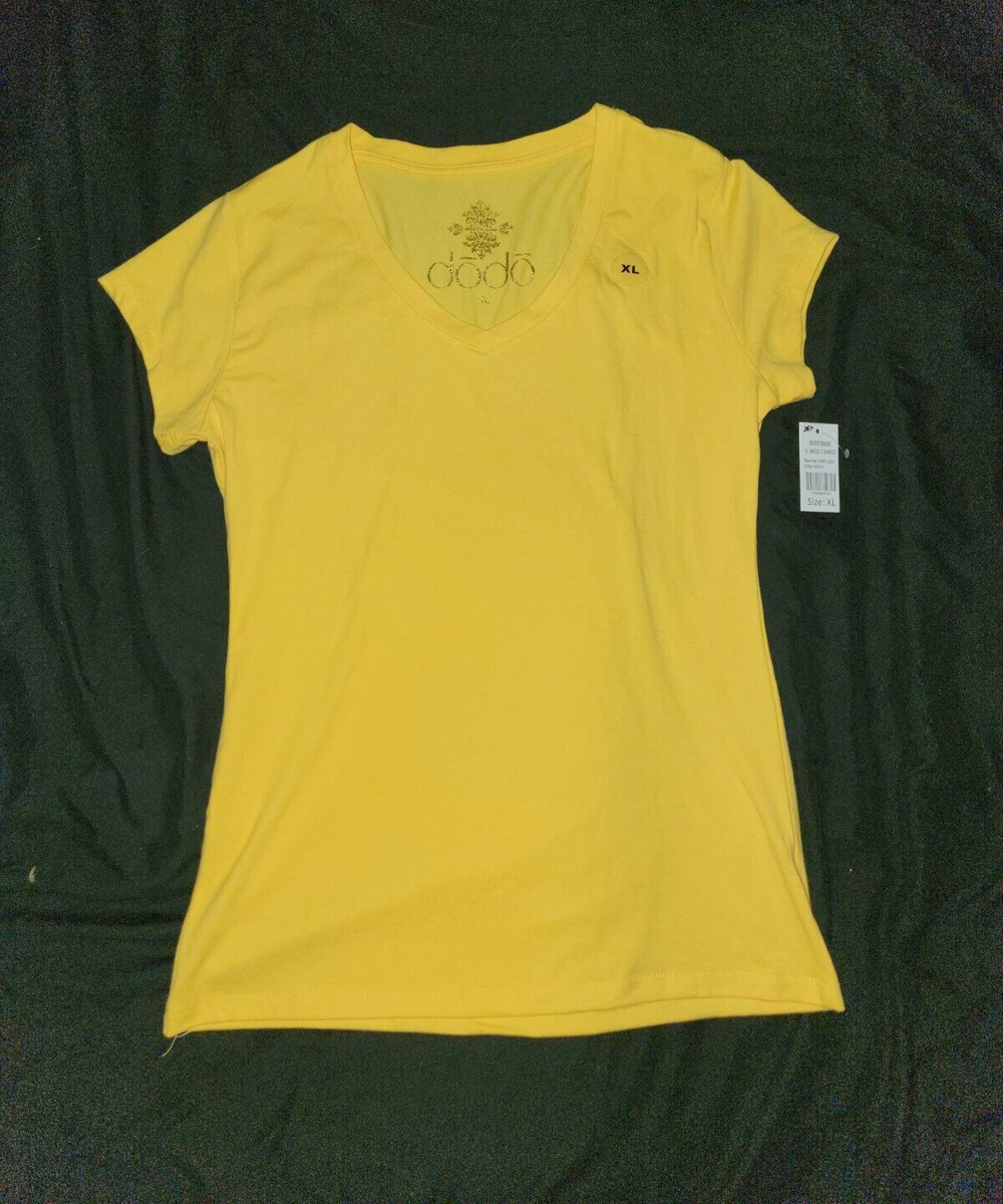 Dodo Brand Basic V-Neck T-Shirt Gold Sz XL | eBay