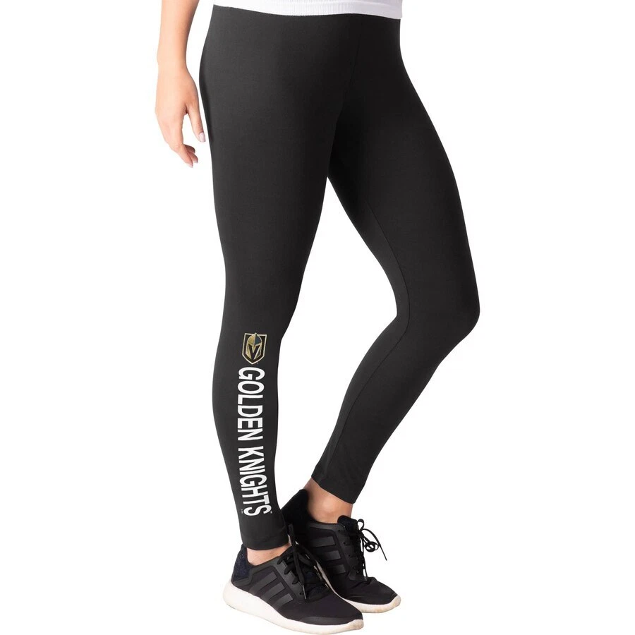 G-lll NHL Las Vegas Golden Knights Black Leggings with Team Name/Logo X-Large
