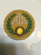 Vintage ATA Amateur Trapshooting Patch Green/Gold Leaves Clay Bird Skeet Shoot