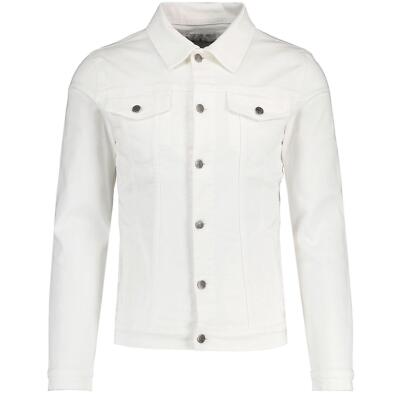 MADCAP WHITE DENIM HERREN 70s MOD SLIM Trucker WESTERN RETRO JACKE Woburn MC512B