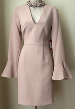 VINCE CAMUTO EMBELLISHED-COLLAR RUFFLE-CUFF DRESS NWT Size 2