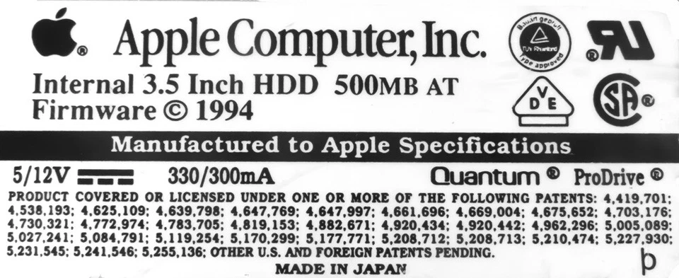Apple 655-0232 500MB ATA 5.4k MV50A02H 540AT 3.5'' - Image 3 of 3