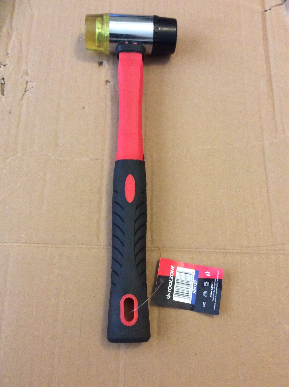 Toolzone 40 mm martello faccia in gomma e plastica