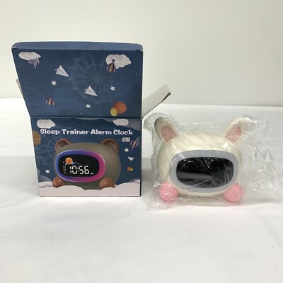 Cute Cat Alarm Clock Digital Snooze Function Kids Boys Girls Gift Sleep Trainer