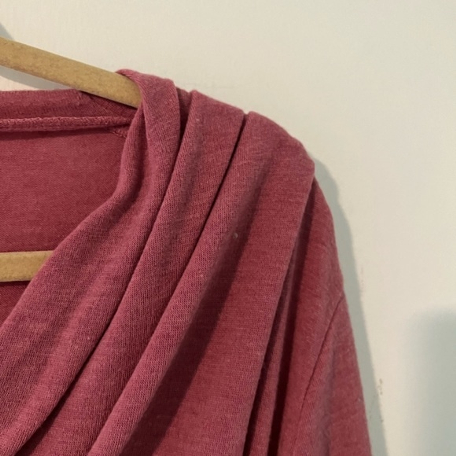 Something Navy Pink Draped Wrap Front Blouse - image 5