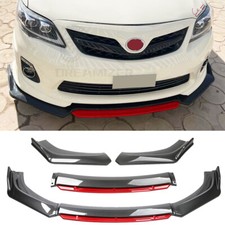 For Toyota Corolla 2009-2013 Carbon Black Red Front Bumper Lip Spoiler Splitter For Toyota Corolla 2009-2013 Carbon Black Red Front Bumper Lip Spoiler Splitter