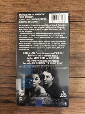 Rebecca (VHS, 1992) Factory Sealed Watermark 86162801235| eBay