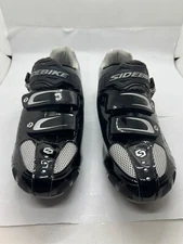 Sidebike Mens Cycling Shoes Road Bike Black Silver Sz 8 SG001