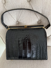 Vintage Black Authentic Alligator Purse